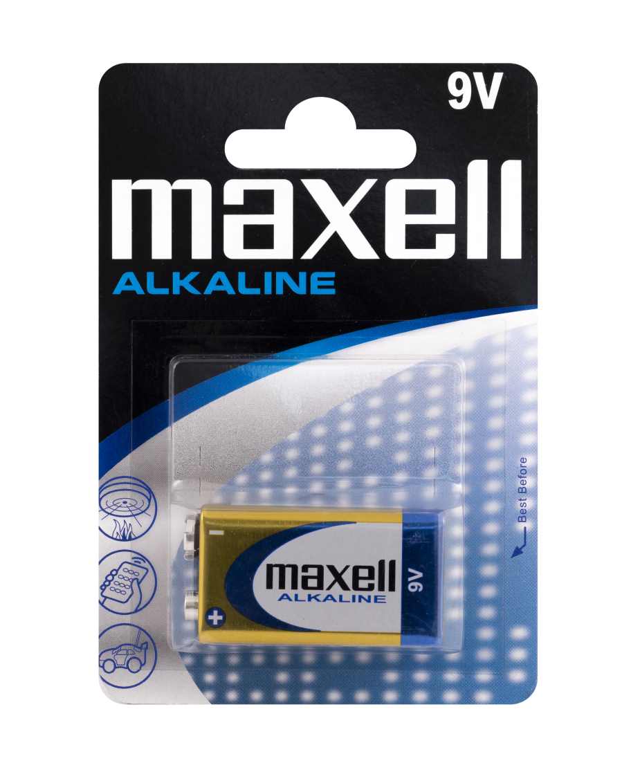 Батарейка "крона" Maxell, алкалиновая от интернет-магазина kancelyar.by