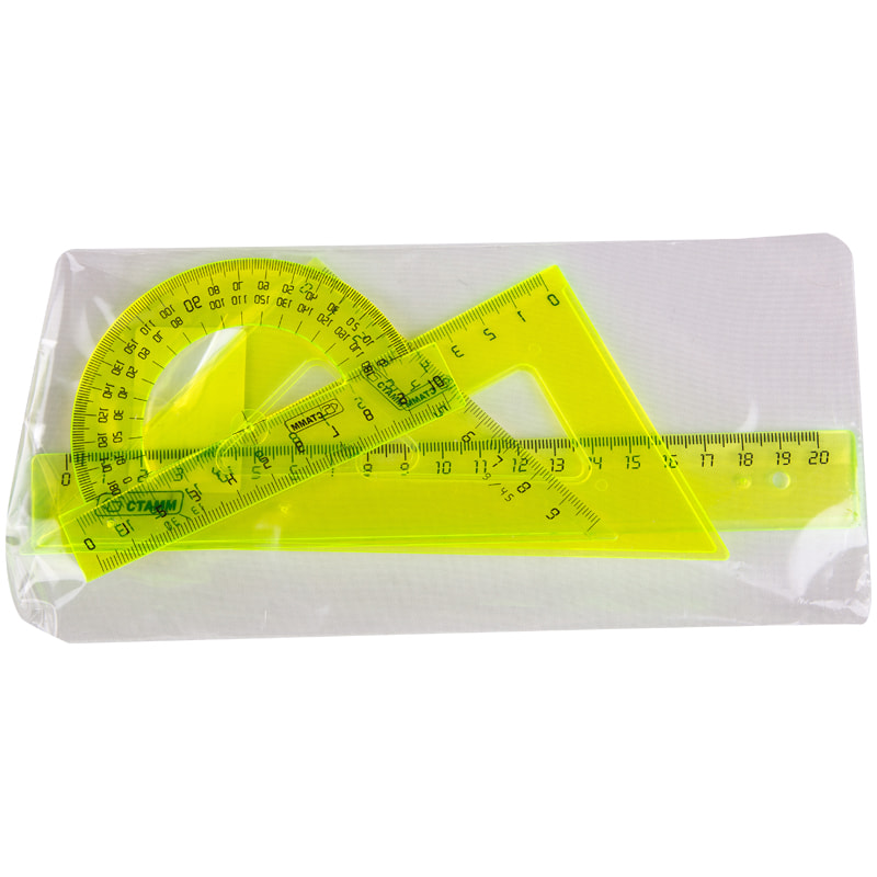 Набор чертежных принадлежностей "Neon Cristal", СТАММ