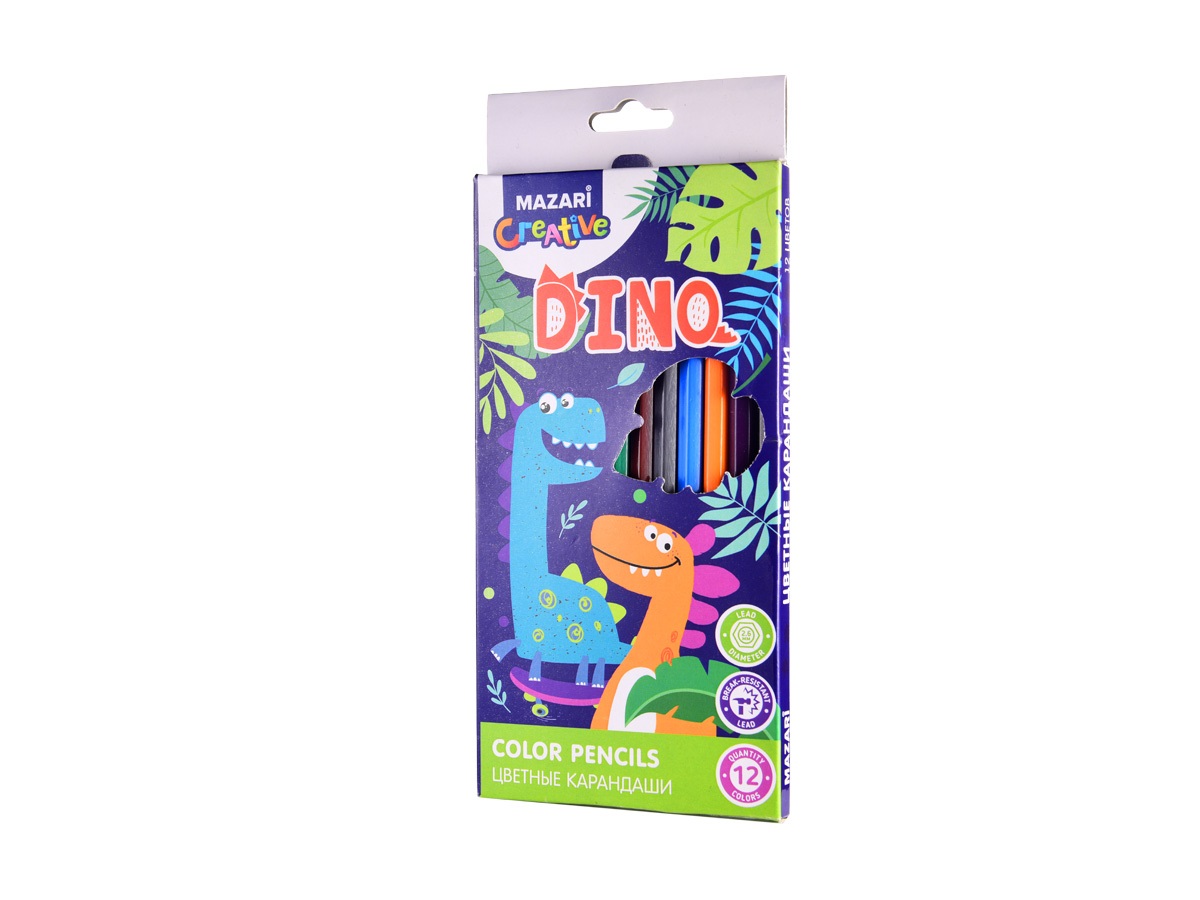 Карандаши цв. 12цв. "Dino" от интернет-магазина kancelyar.by