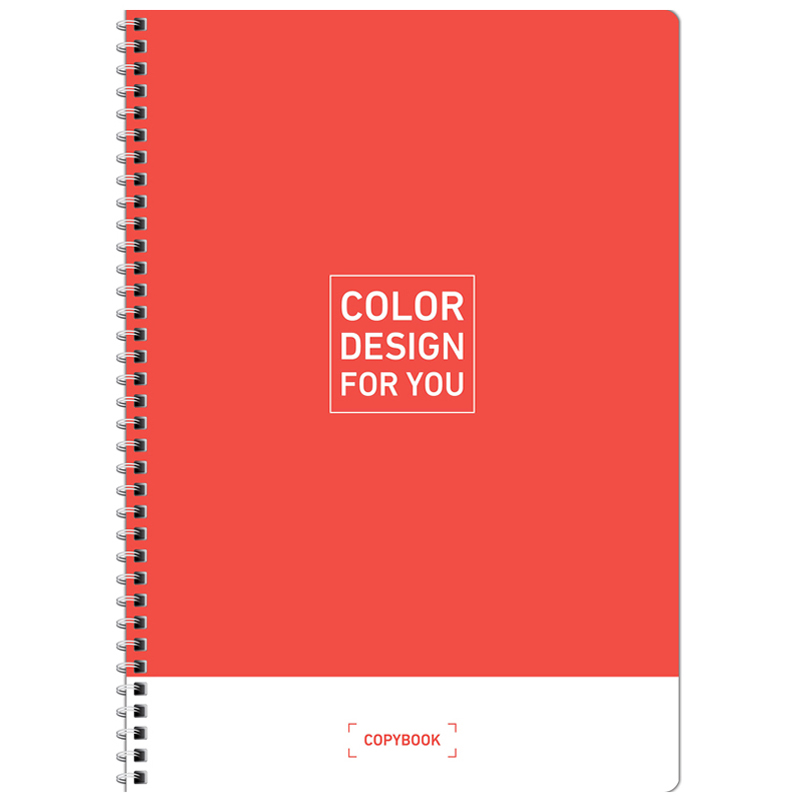 Тетрадь А4 80л, на спирали "Моноколор. Color design", клетка от интернет-магазина kancelyar.by