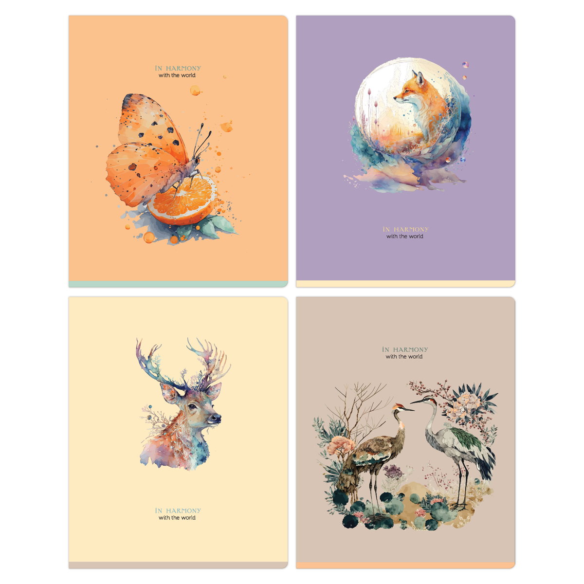 Тетрадь 96л. BG "В гармонии с миром", клетка