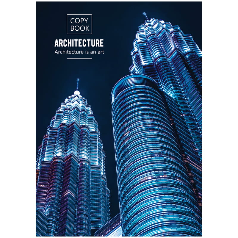 Тетрадь А4 80л, "Путешествия. Architecture", клетка