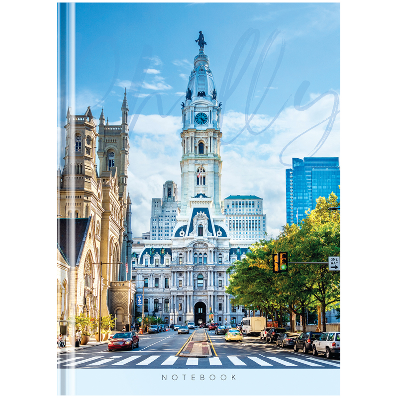 Бизнес-блокнот А4, 80л., "Города. City Hall"