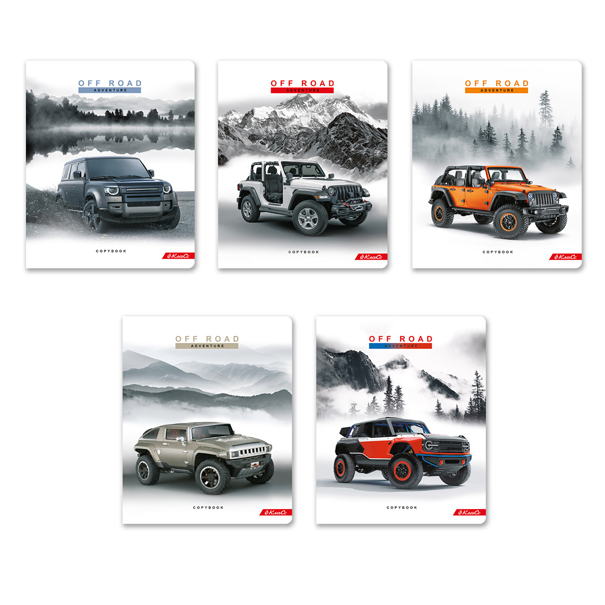 Тетрадь 96л. Svetoch "Джипы", клетка