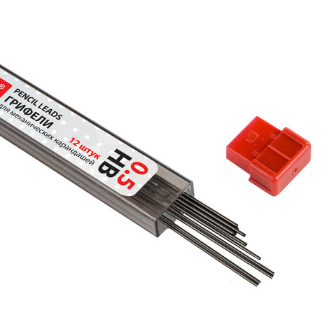 Грифели 0.5мм, "Hi-Polymer", HB