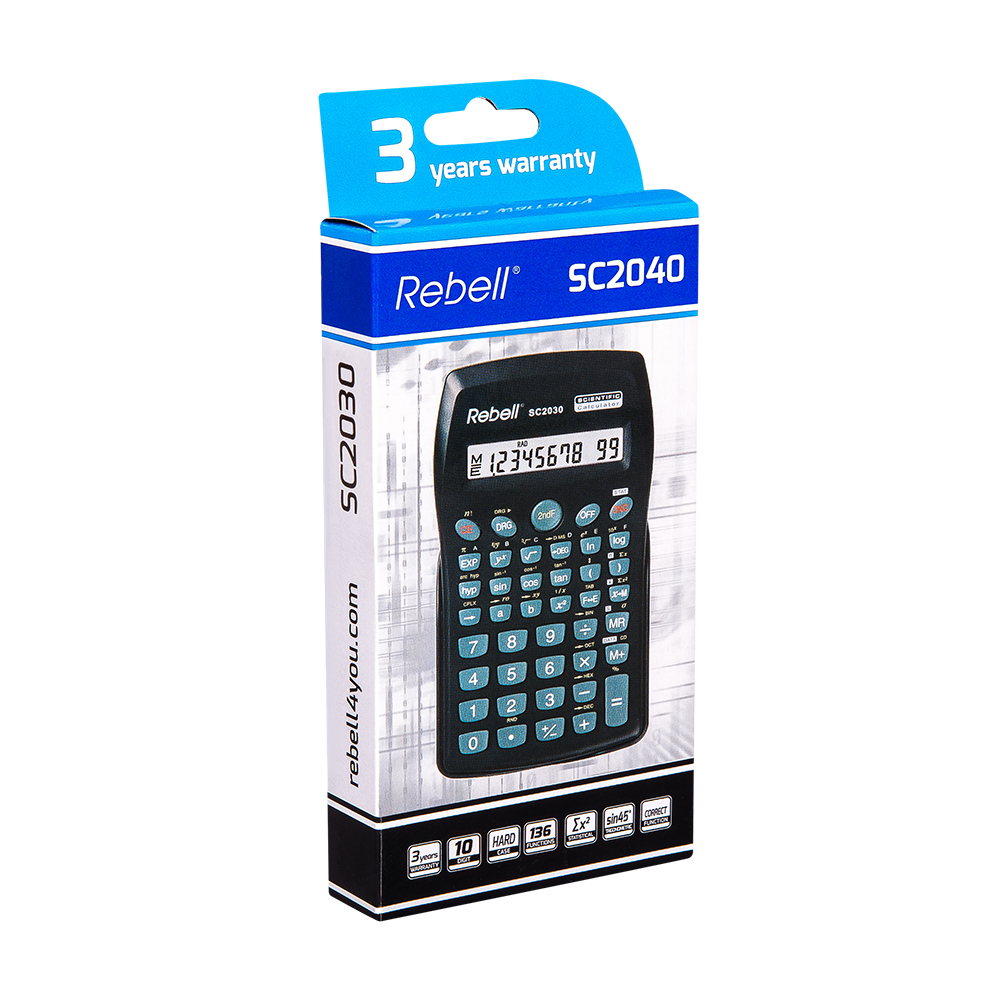 Калькулятор Rebell SC2030 BX, инженерный, 10 разрядов от интернет-магазина kancelyar.by