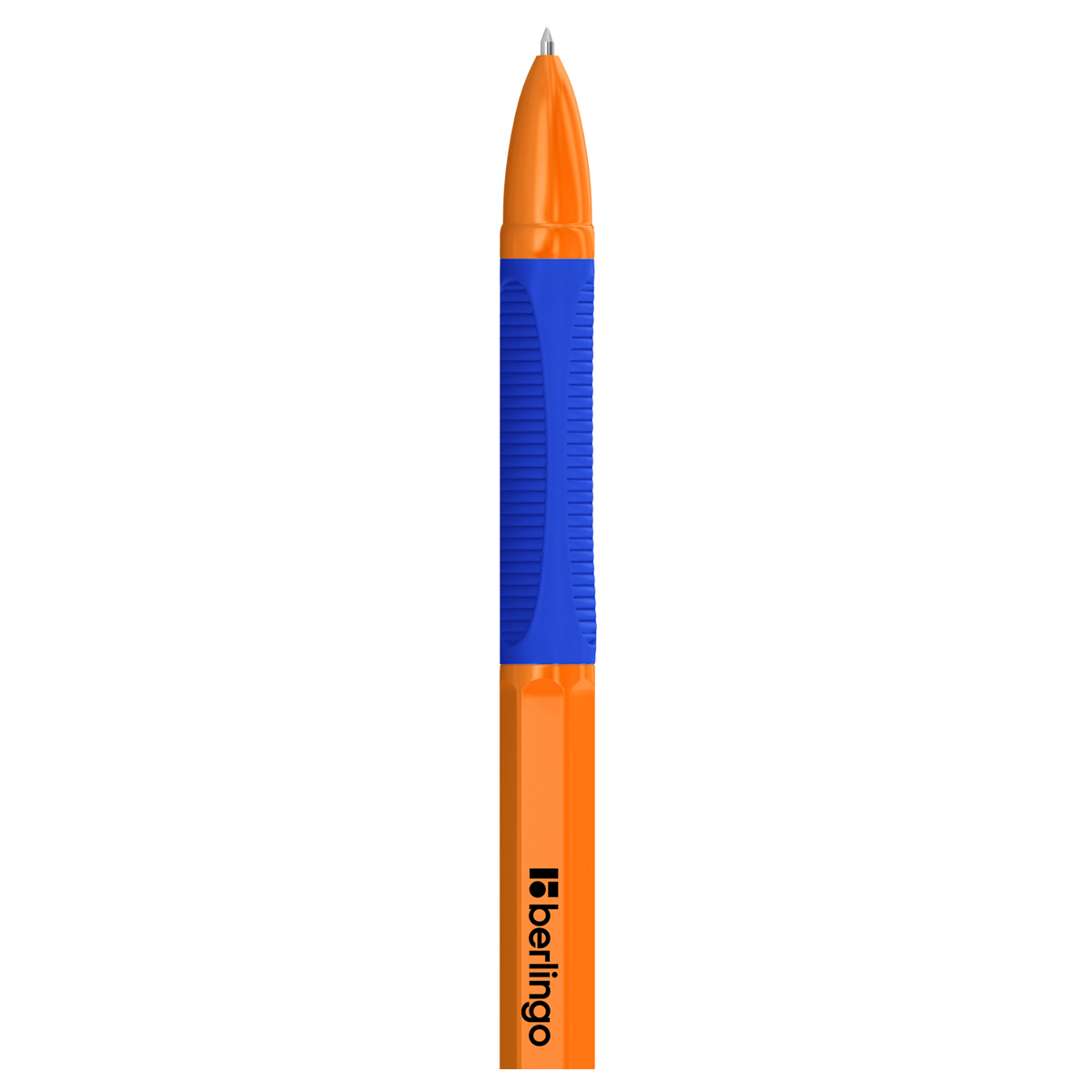 Ручка шарик. "Tribase grip orange" Berlingo, синяя