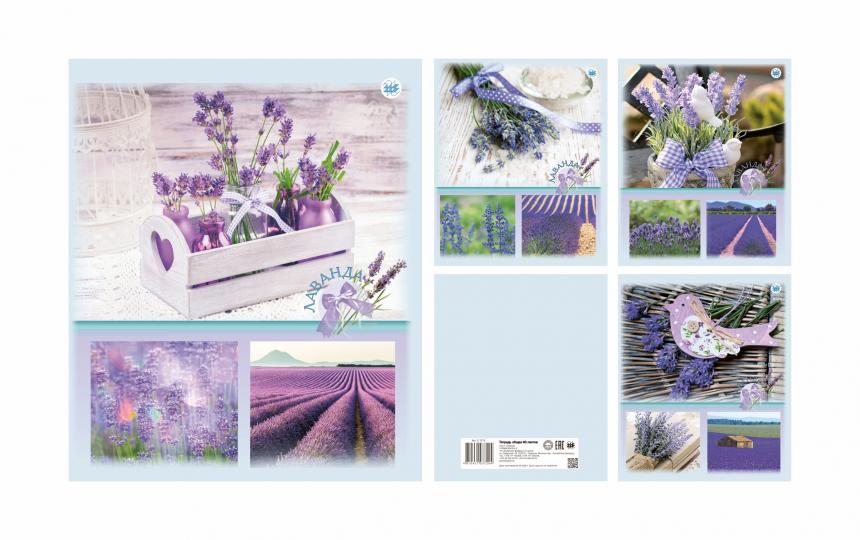 Тетрадь 96л. "Лаванда", РБ, клетка