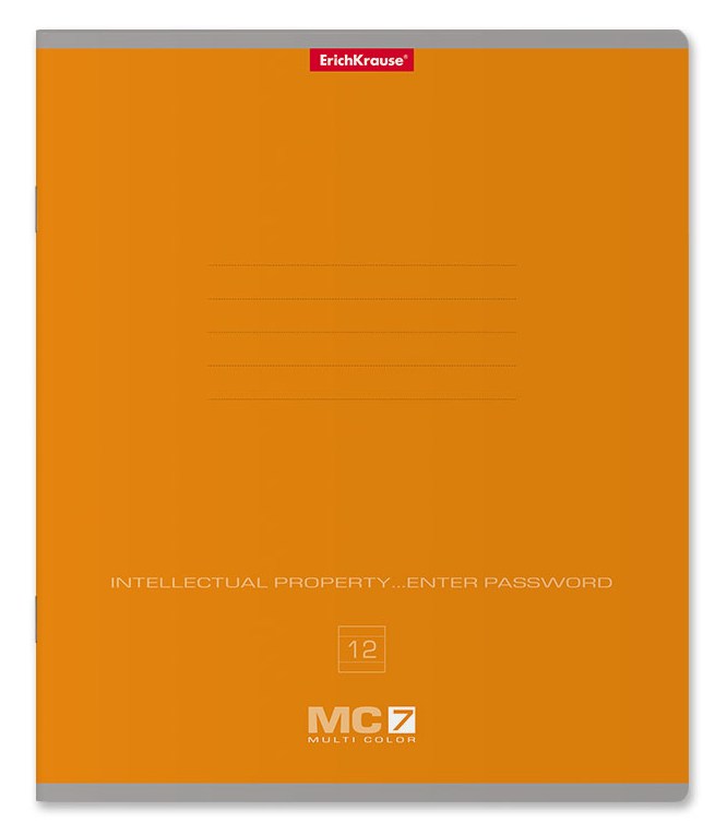 Тетрадь 12л., линейка, "МС-7", Erich Krause