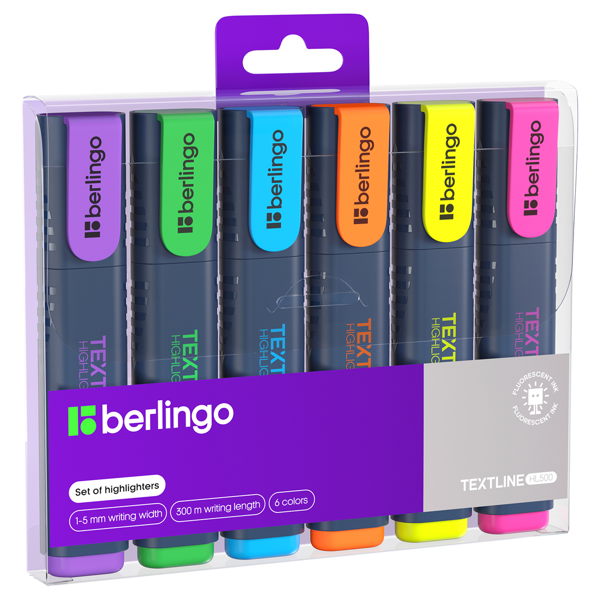 Набор текстовыдилителей, Berlingo "Textline HL500" 6цв.