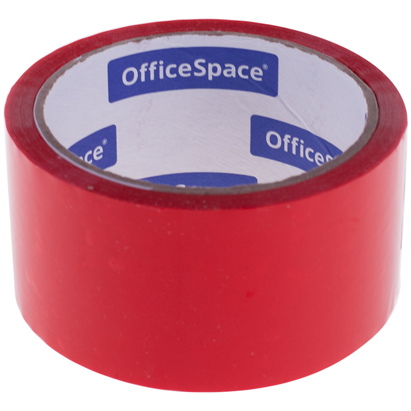 Скотч 48мм*40м, OfficeSpace, красный