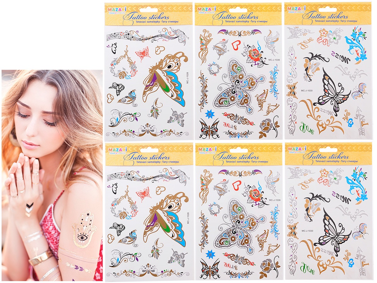 Тату стикеры цветные арт.M-8736