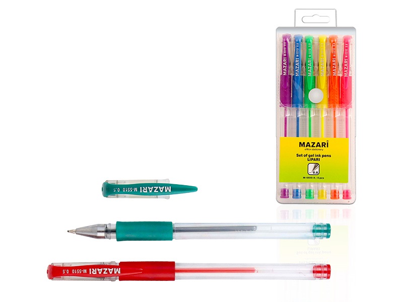 Набор гел. ручек, Lipari, 6цв от интернет-магазина kancelyar.by