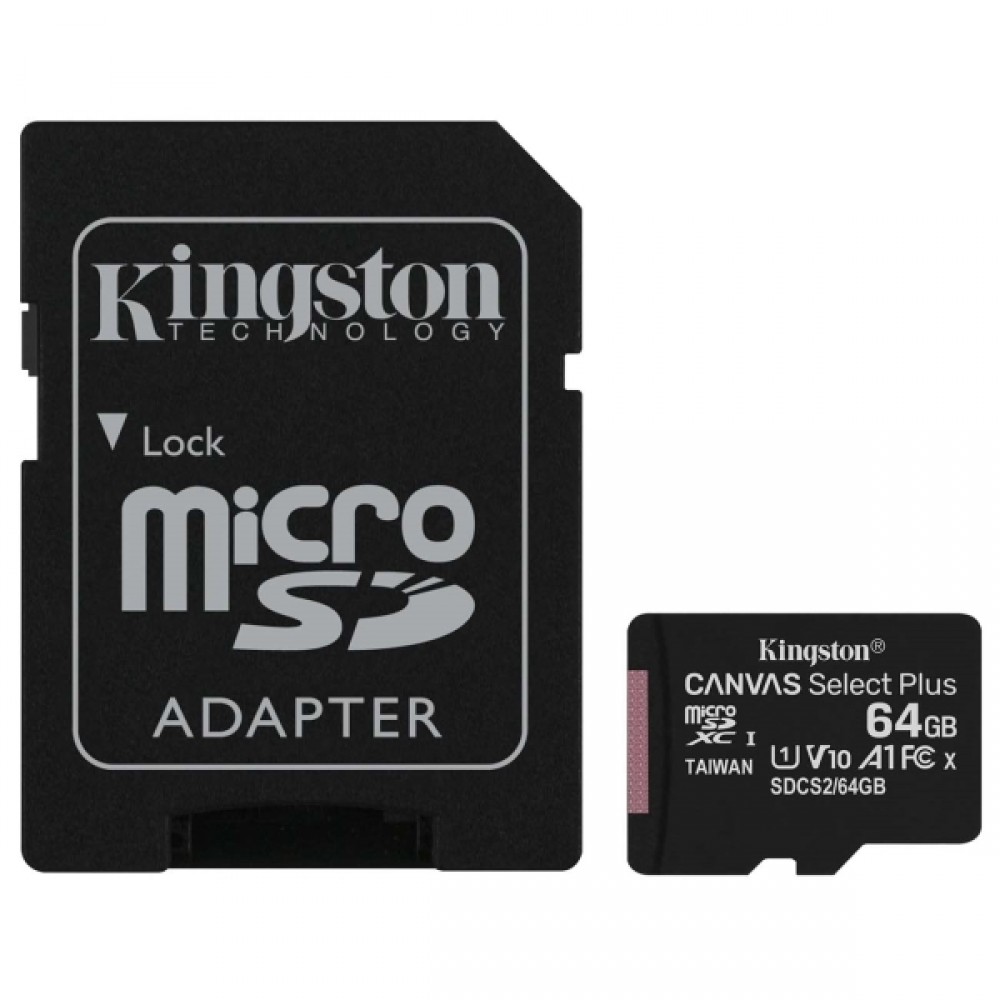 Карта памяти 64Gb Kingston SDCS2/64GB от интернет-магазина kancelyar.by