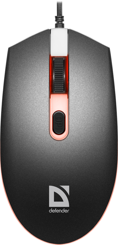 Мышь Defender МB-986, черная, 7 цветов