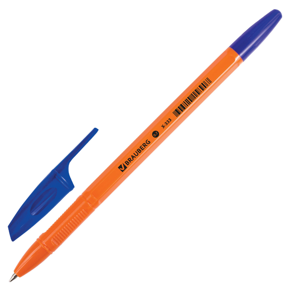 Ручка шарик. "X-333 Orange" Brauberg, синяя от интернет-магазина kancelyar.by