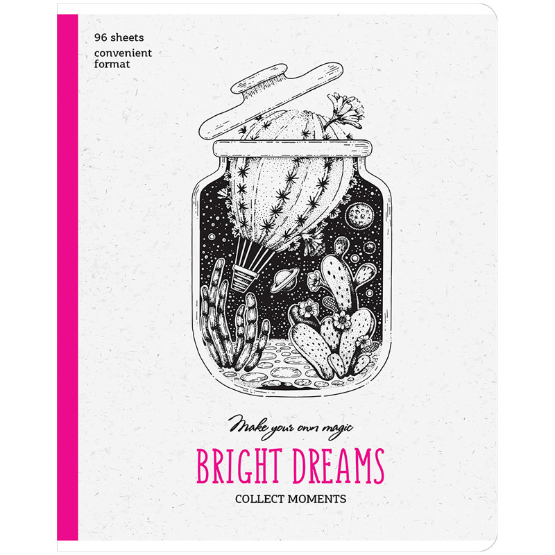 Тетрадь 96л. "Рисунки. Bright dreams", клетка от интернет-магазина kancelyar.by