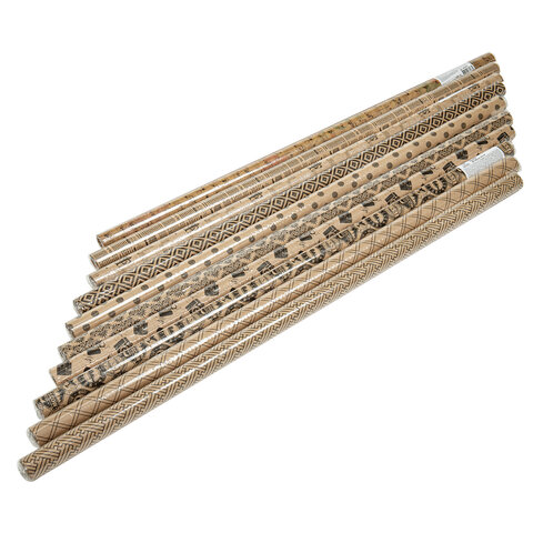 Бумага упак. крафт, "Kraft Unlimited", 70*100см, 10 дизайнов