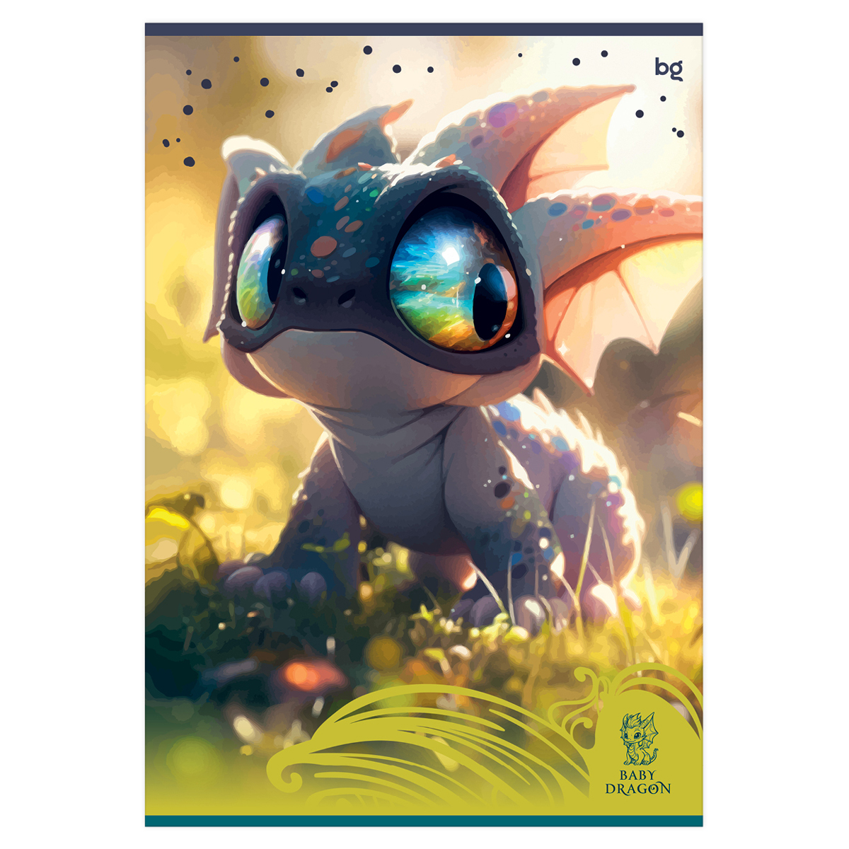 Тетрадь А4 96л, "Baby dragon", BG, клетка от интернет-магазина kancelyar.by