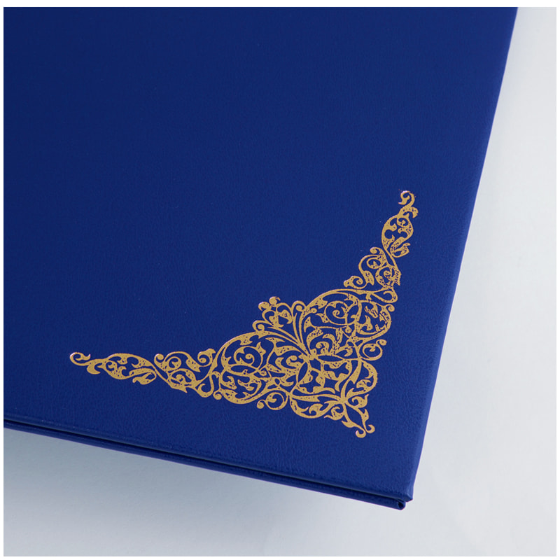 Папка на подпись "Виньетка" синяя