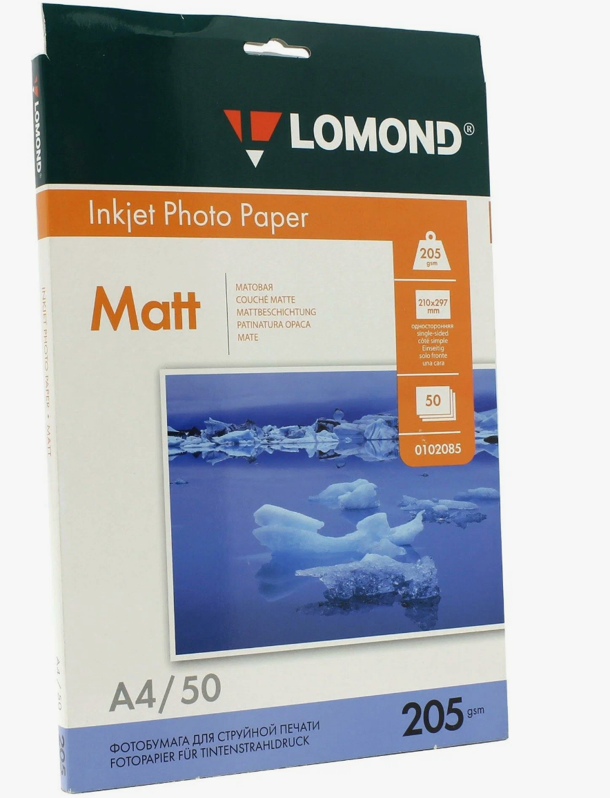 Фотобумага А4 "Lomond" 205г/м2, 50л, матовая от интернет-магазина kancelyar.by