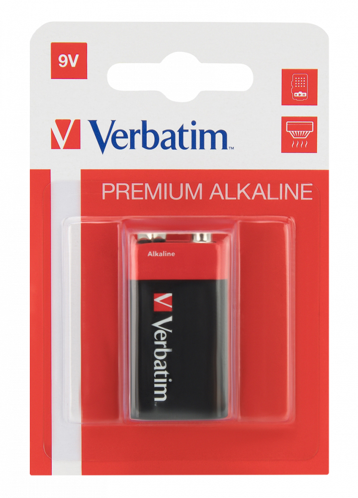 Батарейка "крона" Verbatim, алкалиновая от интернет-магазина kancelyar.by
