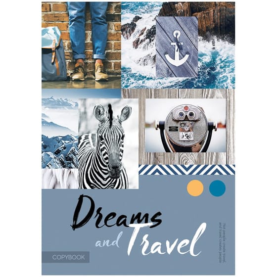 Тетрадь А4 80л, "Стиль. Dreams and travel", клетка от интернет-магазина kancelyar.by