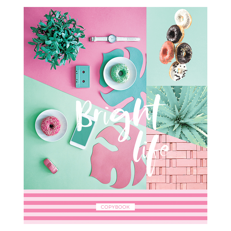 Тетрадь 96л. "Стиль. Bright life", клетка