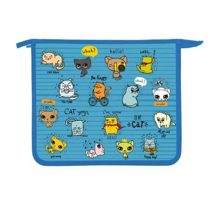 Папка А5 для тетрадей "Cats time", пластик