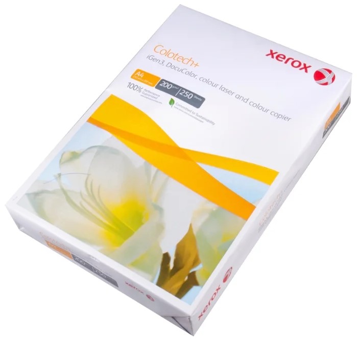 Бумага А4 "Xerox Colotech+" 200г/м2, 1лист от интернет-магазина kancelyar.by
