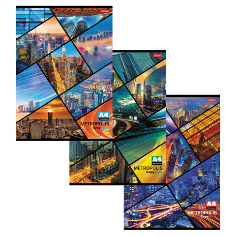 Тетрадь А4 48л, "Метрополис", Хатбер, клетка