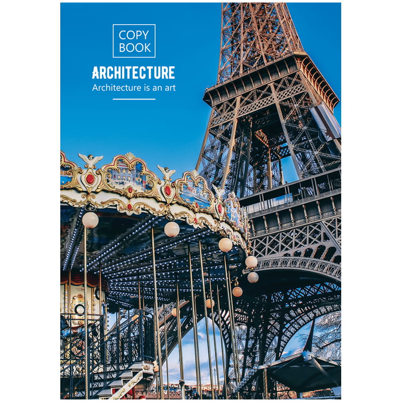 Тетрадь А4 80л, "Путешествия. Architecture", клетка