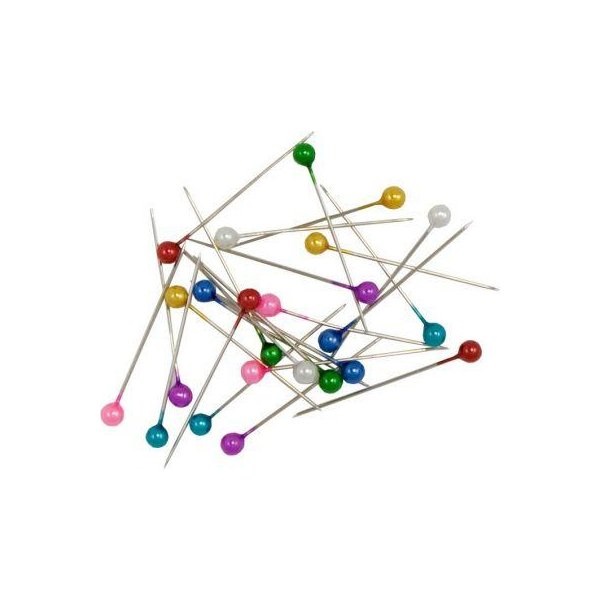 Булавки 34мм, цветные, 200шт, Buromax