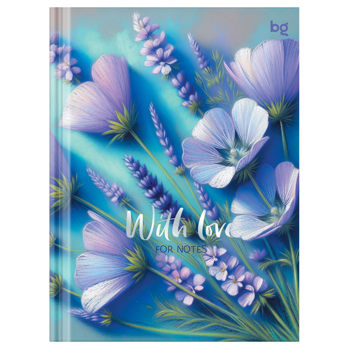 Бизнес-блокнот А6 "Flowers with love", 80л. тв.обл. от интернет-магазина kancelyar.by