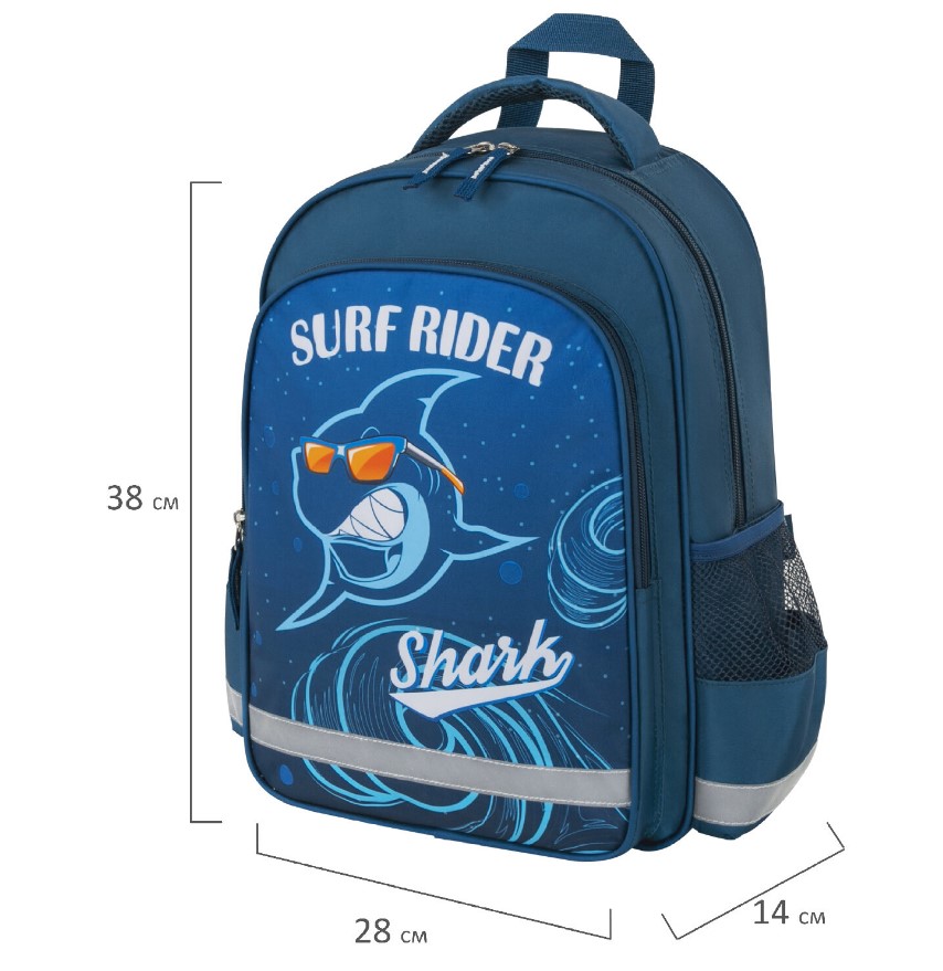 Рюкзак "Shark attack" Пифагор School от интернет-магазина kancelyar.by