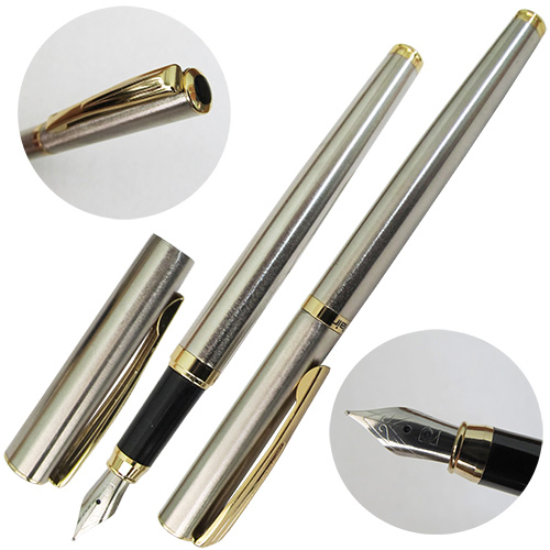 Ручка перьевая "Golden EYE", метал., серебро