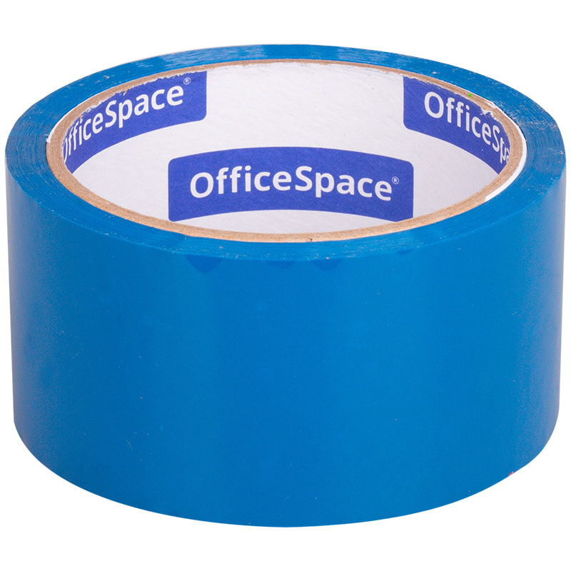 Скотч 48мм*40м, OfficeSpace, синий от интернет-магазина kancelyar.by