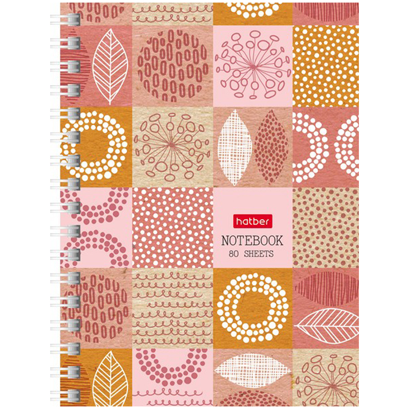 Блокнот А6 80л. "Скандинавские узоры", спираль