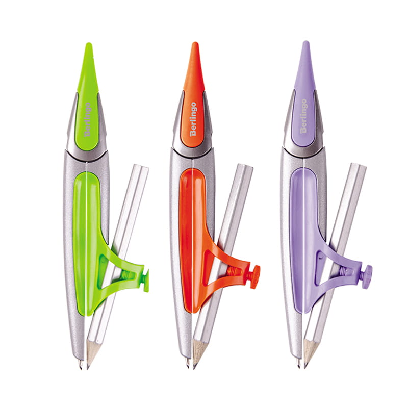 Циркуль Berlingo "Optimum+" металлический, с карандашом, 135мм