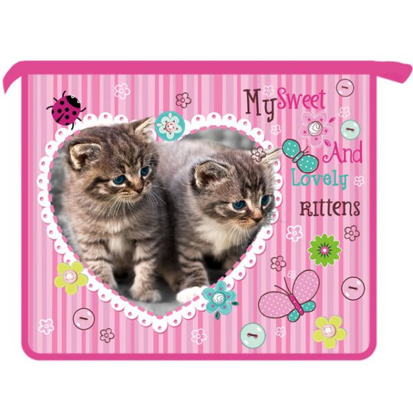 Папка А5 для тетрадей "Lovely kittens", пластик