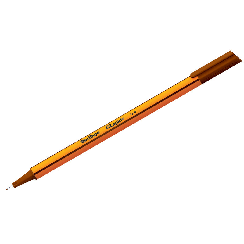 Ручка капиллярная, коричневая, Rapido от интернет-магазина kancelyar.by
