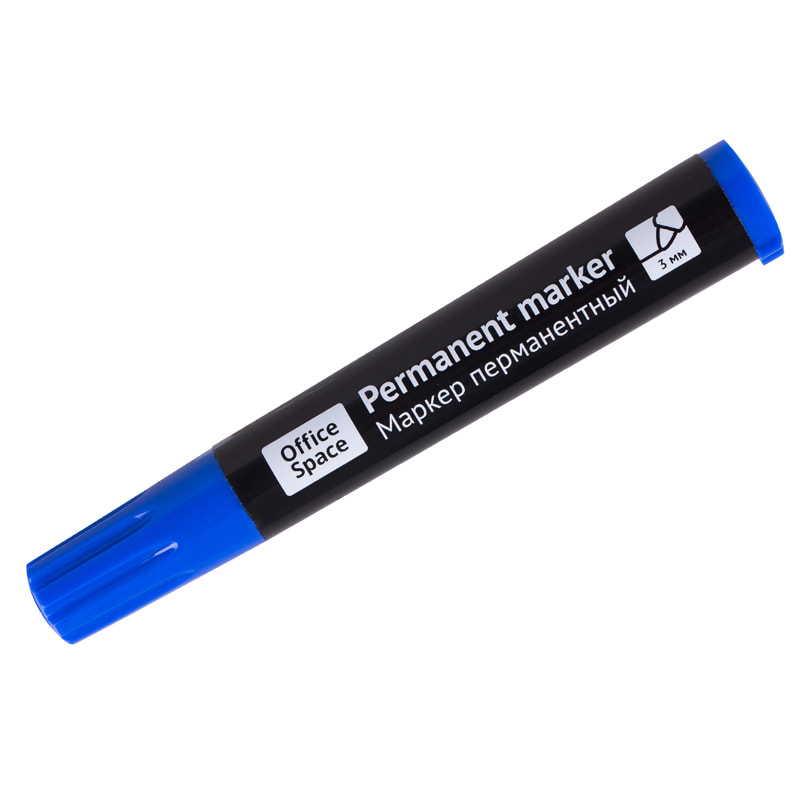 Маркер перманентный "Contact", 3мм, синий