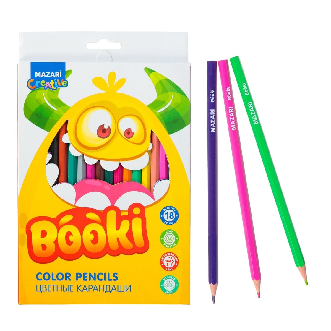 Карандаши цв. 24цв. "Booki" от интернет-магазина kancelyar.by