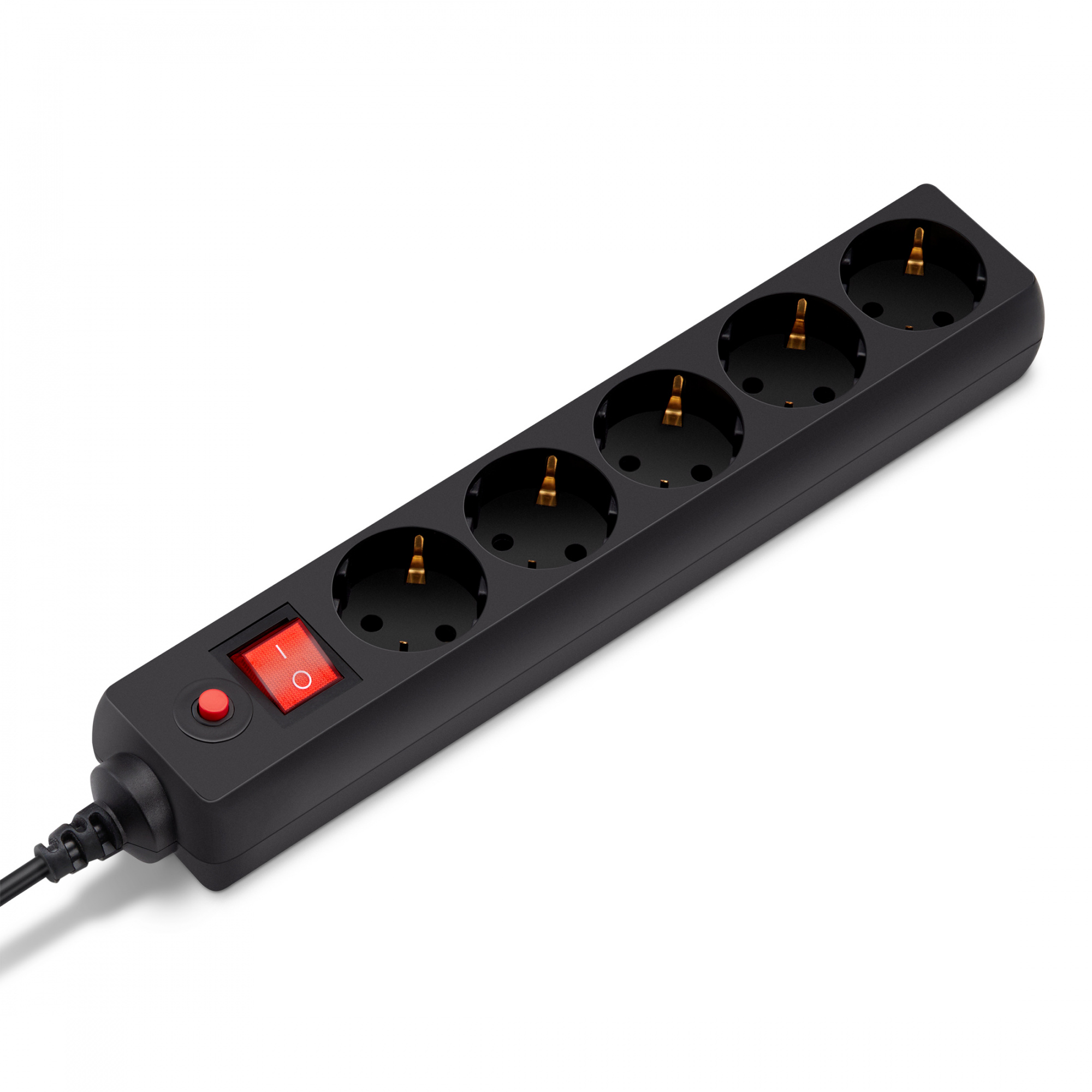 Сетевой фильтр Buro 1,8м, 5 розеток, черный