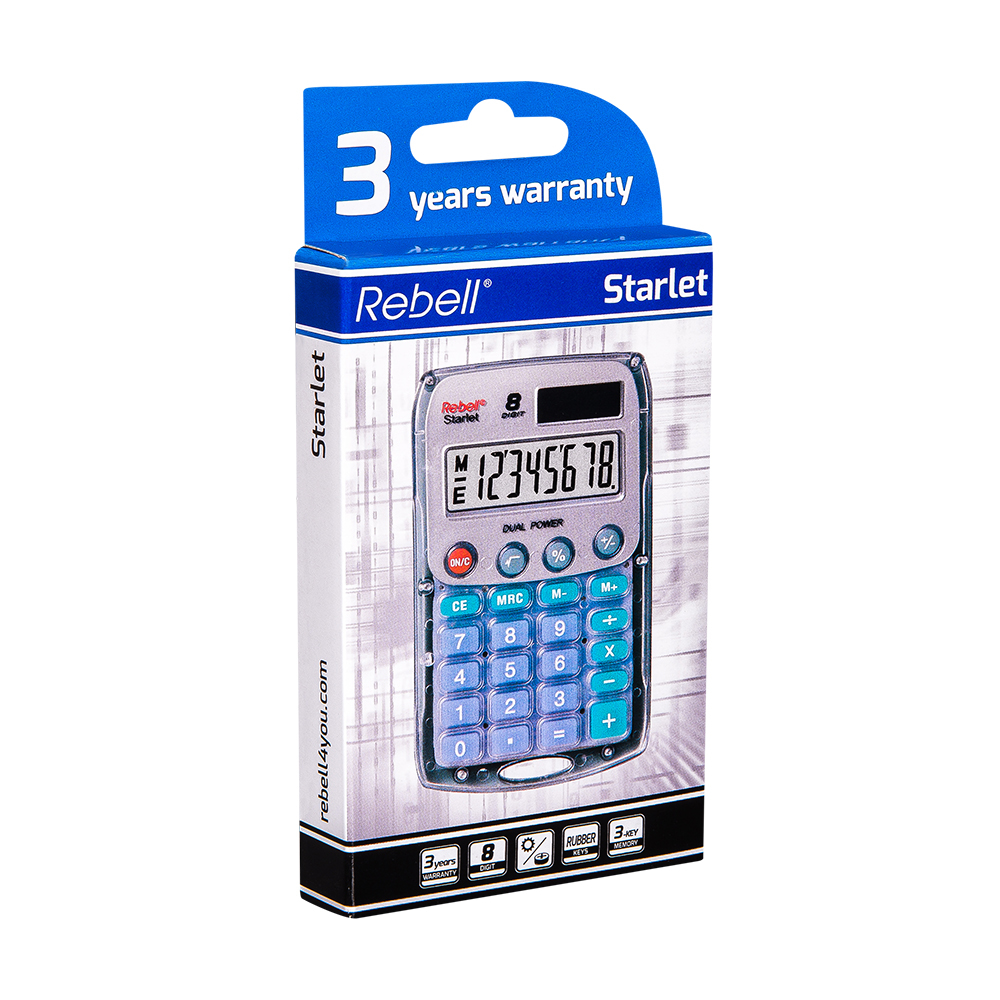 Калькулятор Rebell RE-STARLETS BX, 8 разрядов