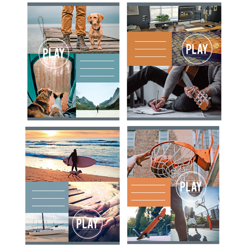 Тетрадь 96л. BG "Play", линейка