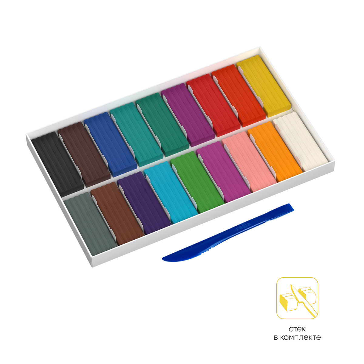 Пластилин 18цв. "Юный художник", классический