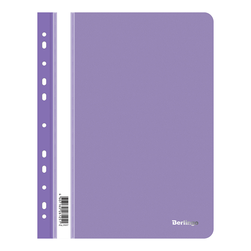 Папка-скоросшиватель с перфорацией, фиолетовая, 180мкр от интернет-магазина kancelyar.by
