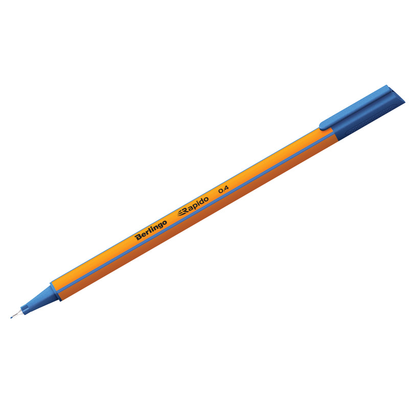 Ручка капиллярная, синяя, Rapido от интернет-магазина kancelyar.by