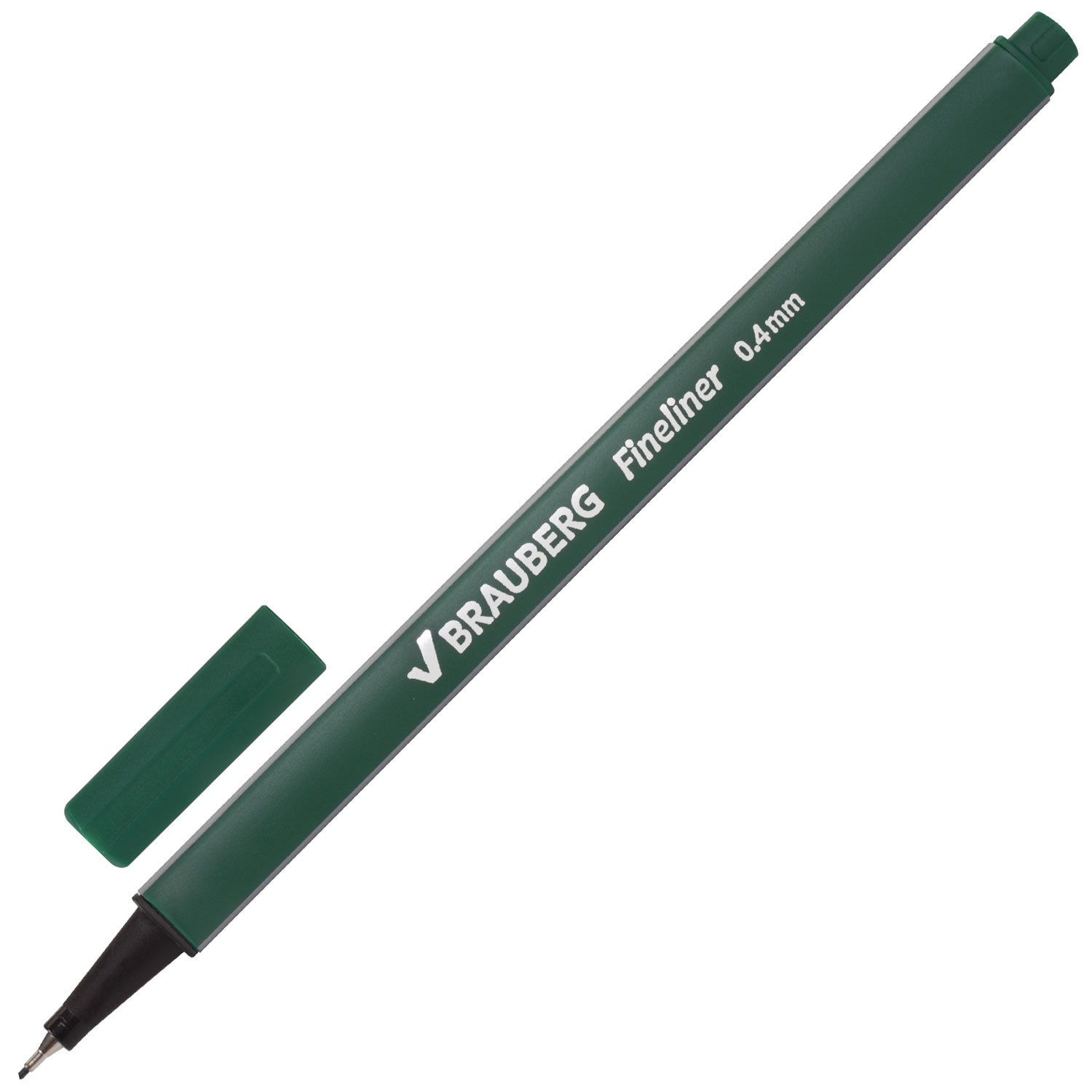 Ручка капиллярная, Brauberg Aero, 0.4мм, зеленая